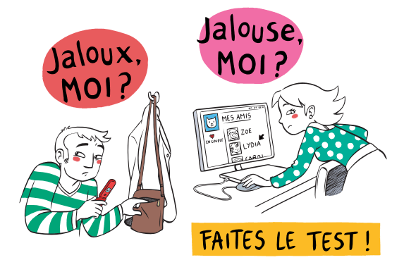 Image illustrant la carte postale "Jaloux-Jalouse - faites le test"