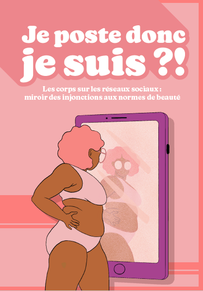 Illustration de la brochure "Je poste donc je suis?!" produite dans le cadre de la campagne 2021 de la Fédération des Centres de Planning familial des FPS